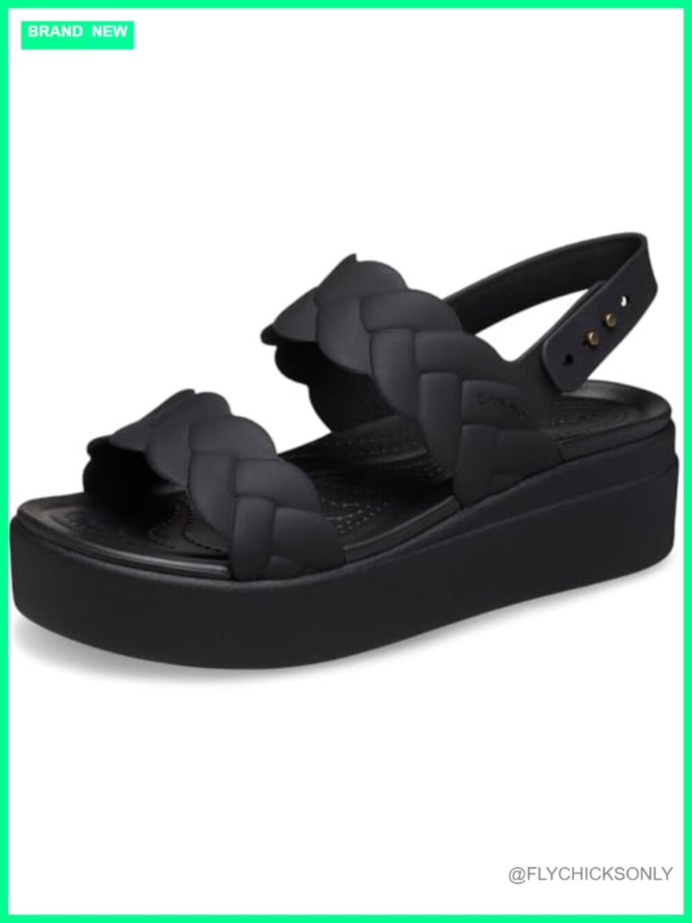 Woven Low Wedge Sandals Platform Two-Strap Comfort